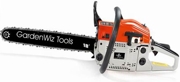 The GardenWiz CS-4500 Chain Saw has a quick start system that makes operating the saw a pleasure