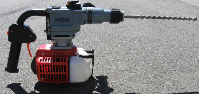 The GardenWiz petrol-powered impact drill